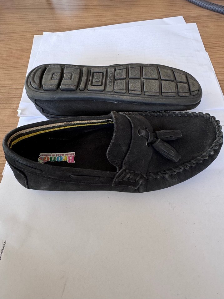 Gri Süet Püsküllü Erkek Çocuk Ayakkabısı - Görsel 3