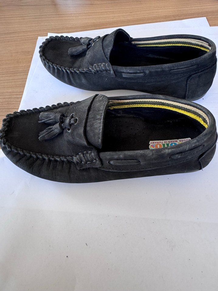 Gri Süet Püsküllü Erkek Çocuk Ayakkabısı - Görsel 2