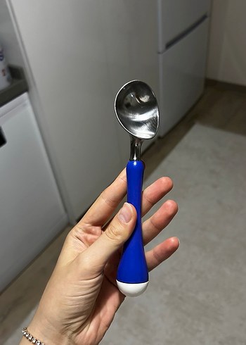 Mavi Saplı Renkli Dondurma Kaşığı