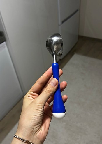 Beden Mavi Saplı Renkli Dondurma Kaşığı