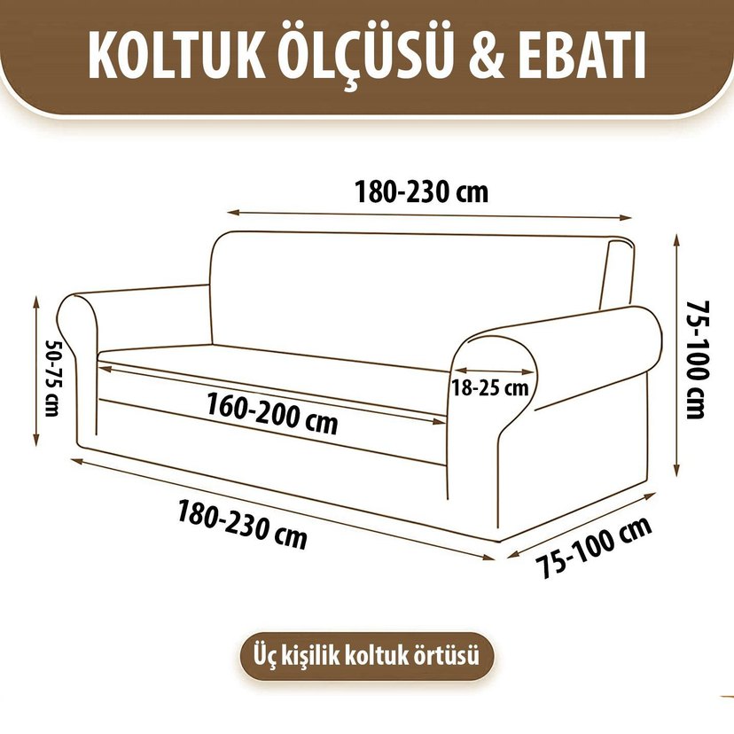3lü bir adet balpetek desen Koltuk Örtüsü - Görsel 4