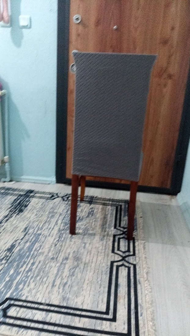 6 adet tuğla desen Gri Modern sandalye Örtüsü - Görsel 2