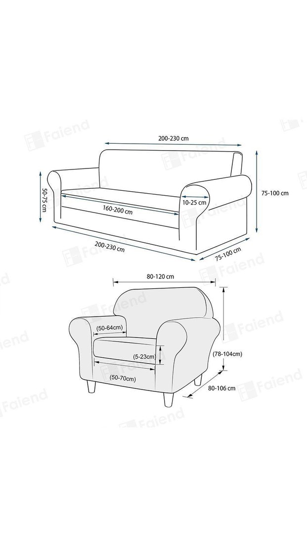 Jakarlı kumaş koltuk kılıfı 3+3+1+1 - Görsel 5