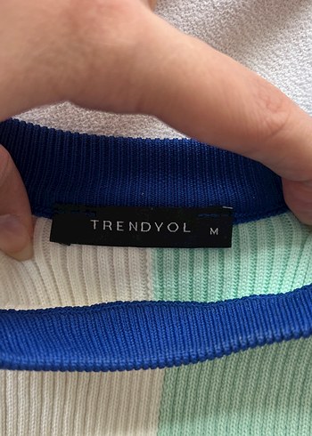 m Beden Renk Bloklu Kolsuz Balıkçı Yaka Triko Kadın Üst
