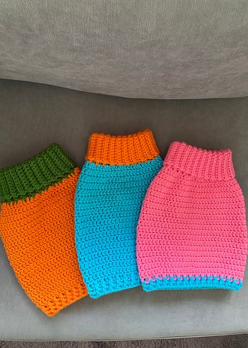 Renkli Örgü kedi/Köpek Kıyafetleri - Görsel 2