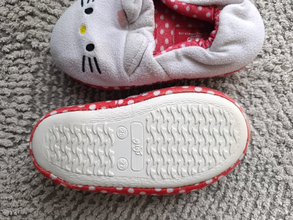 Kız Çocuk Beyaz Nakışlı Peluş Ev Terliği - Görsel 4