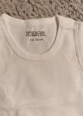 Bebek Kolsuz Beyaz Pamuklu Body - Görsel 3