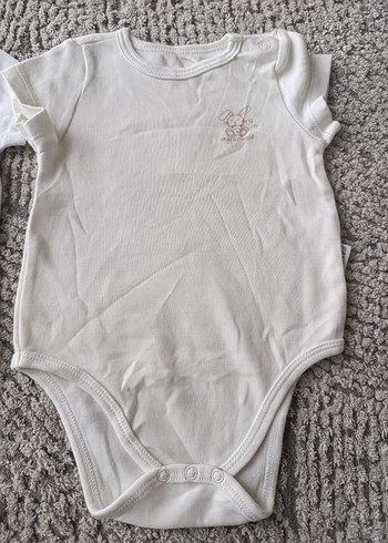 Beyaz Kısa Kollu Bebek Zıbını - Görsel 2