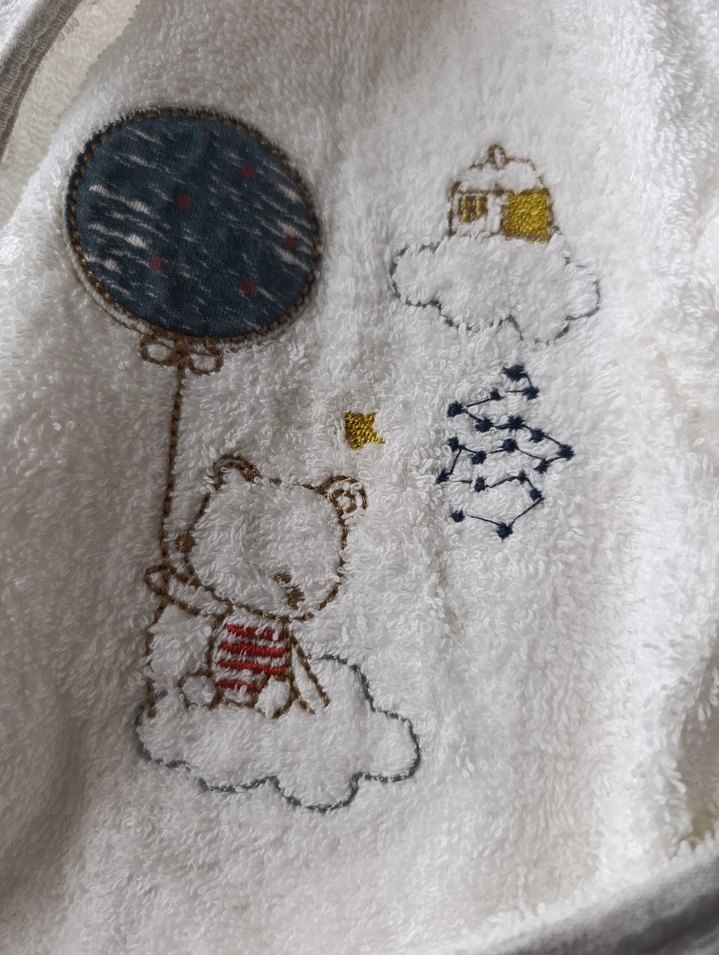 Kapüşonlu Erkek Çocuk Nakışlı Bornoz - Görsel 2