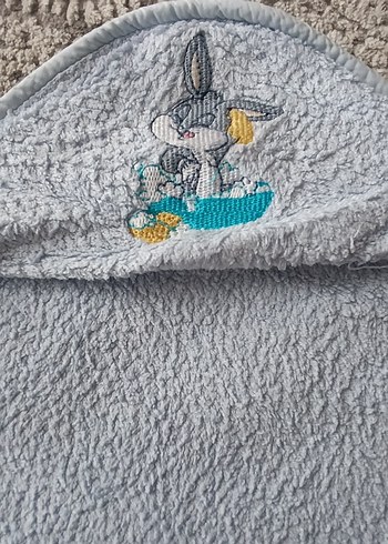 Nakışlı Mavi Bebek Banyo Havlusu - Görsel 2