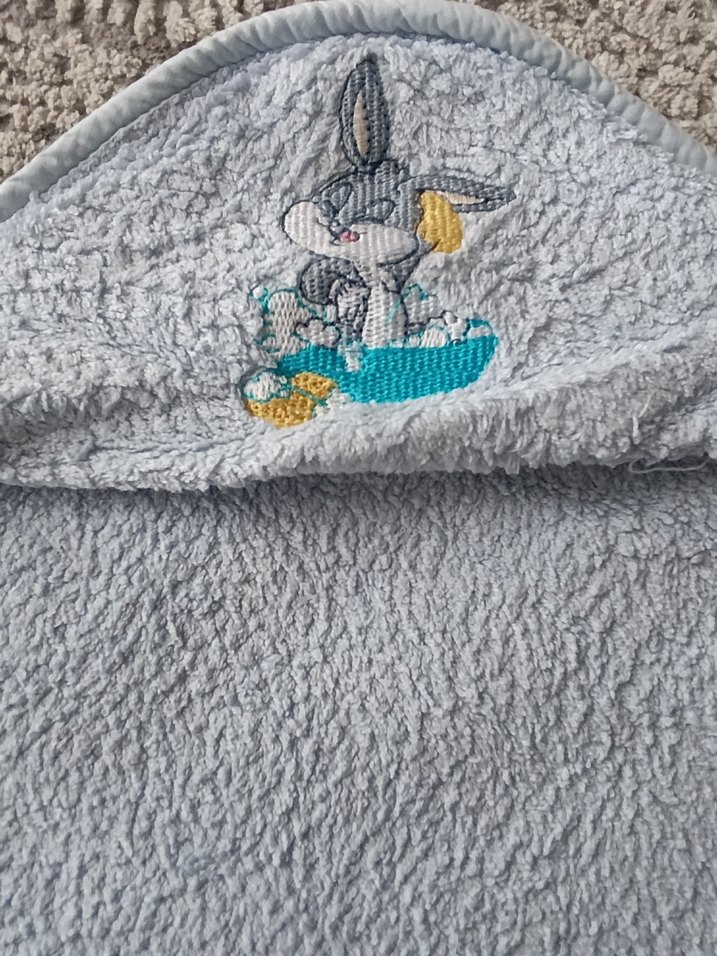 Nakışlı Mavi Bebek Banyo Havlusu - Görsel 2