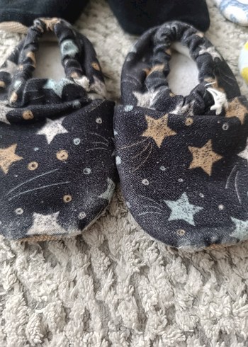 4'lü Renkli Örgü Desenli Erkek Bebek Ev Ayakkabıları - Görsel 2