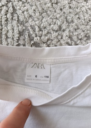 Kız Çocuk Beyaz Pamuk Uzun Kollu Baskılı Tişört - Görsel 3