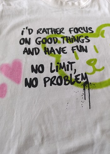 Kız Çocuk Beyaz Pamuk Uzun Kollu Baskılı Tişört - Görsel 2