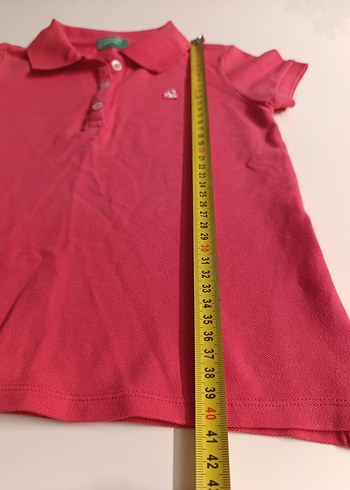 Fuşya Kız Çocuk Polo Yaka Tişört - Görsel 6