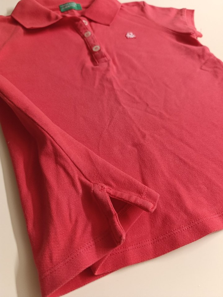 Fuşya Kız Çocuk Polo Yaka Tişört - Görsel 2