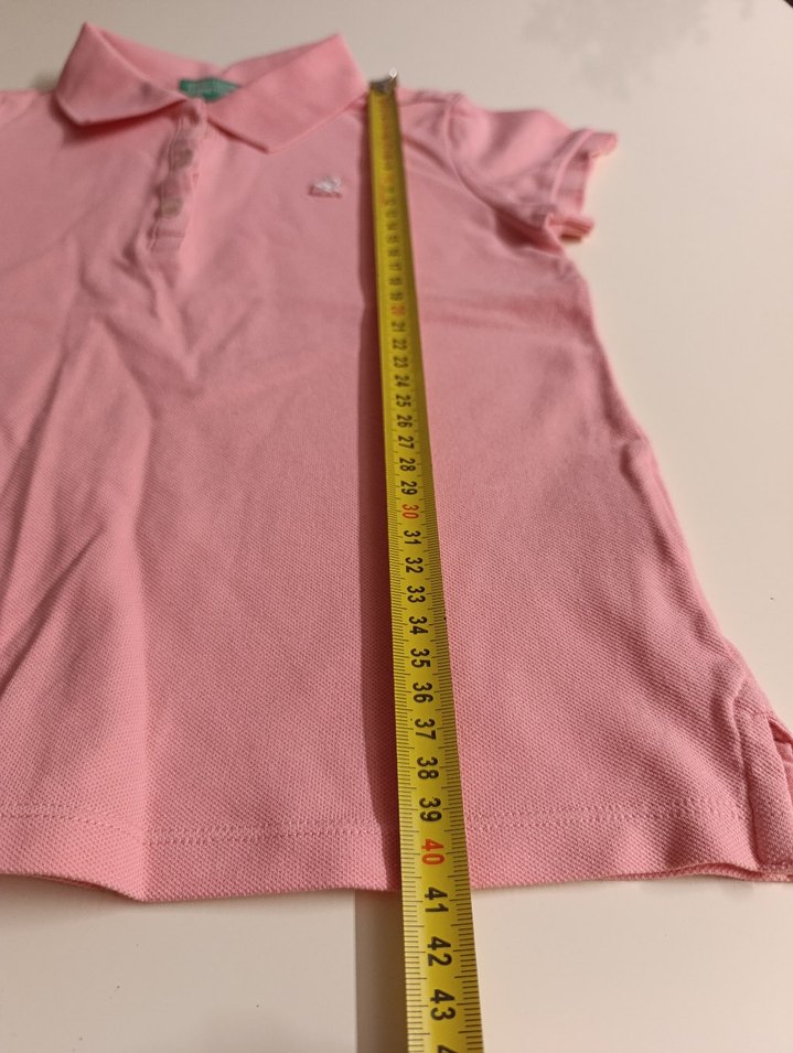 Kız Çocuk Pembe Polo Yaka Tişört - Görsel 5