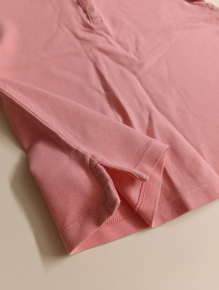 Kız Çocuk Pembe Polo Yaka Tişört - Görsel 2