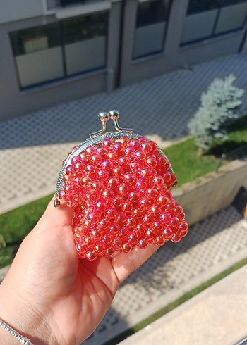 Boncuk İşlemeli Renkli Kadın Cüzdanı