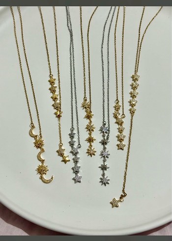 Gümüş yıldızlı kolye 7 ürün - Görsel 6