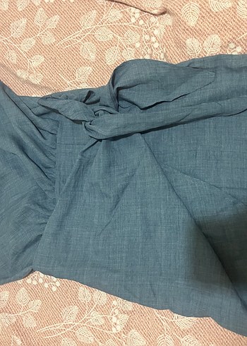 tek kol önden bağlamalı günlük elbise