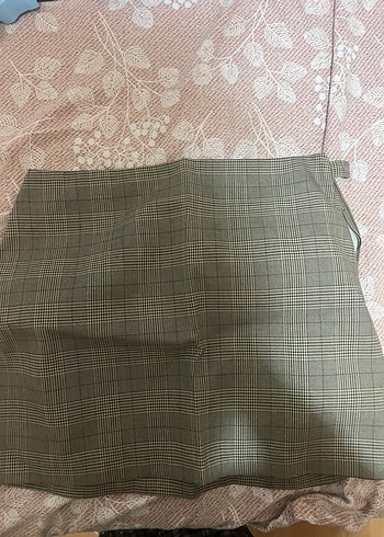 Gri Pilili Midi Kadın Etek