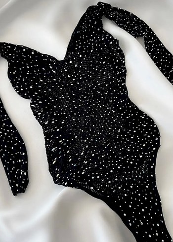 Shiny taşlı bodysuit