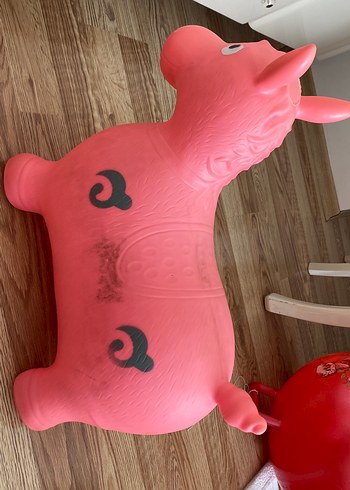 Pembe Şişme Oyuncak Hayvan - Görsel 3