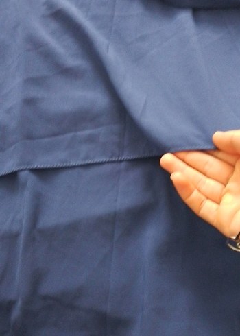 Kadın Lacivert Midi Uzun Kollu Salaş tunik - Görsel 3