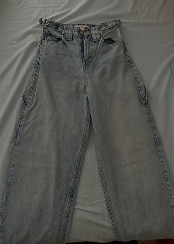 Açık kot rengi Baggy Kız Pantolon