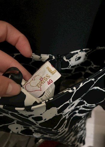 Desenli Siyah Uzun Hamile Eteği - Görsel 7