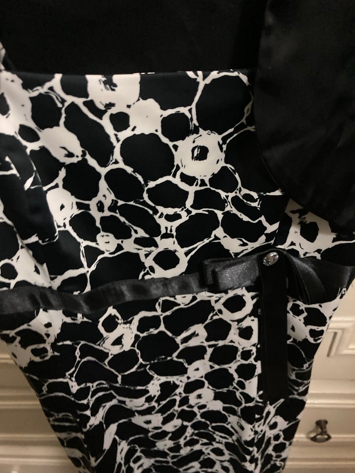 Desenli Siyah Uzun Hamile Eteği - Görsel 3