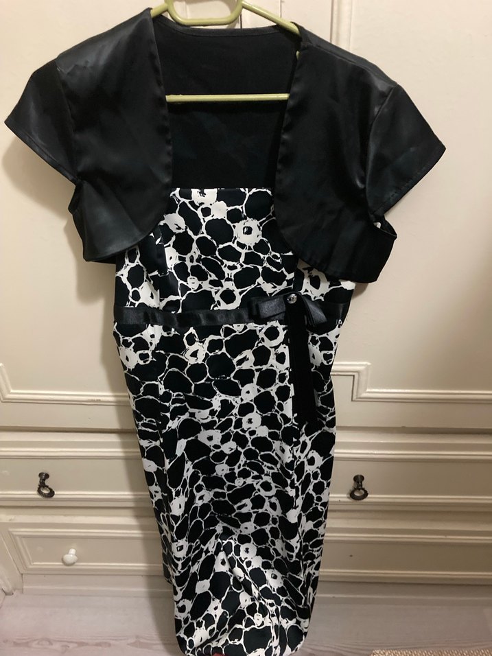 Desenli Siyah Uzun Hamile Eteği - Görsel 5