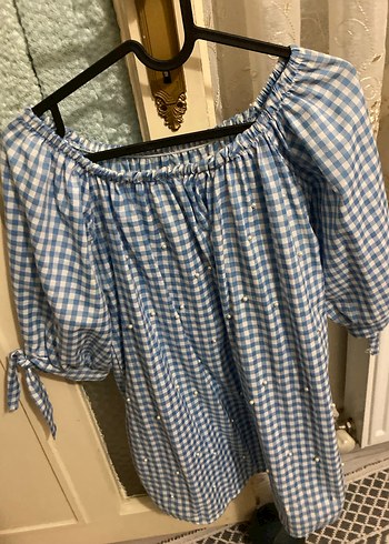 Mavi Bohem Düğmeli Kadın Bluz - Görsel 6