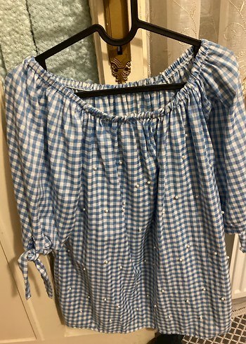 Mavi Bohem Düğmeli Kadın Bluz - Görsel 2