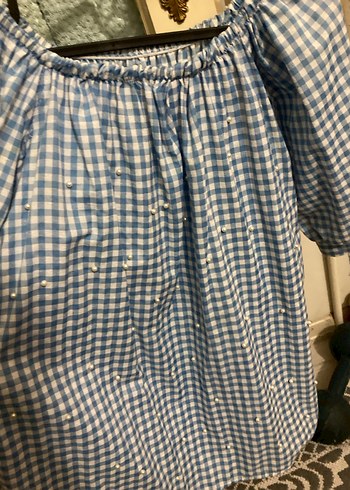 Mavi Bohem Düğmeli Kadın Bluz - Görsel 4