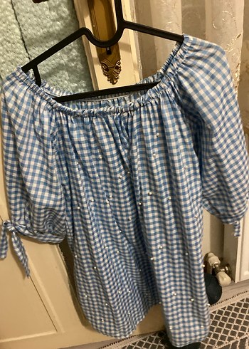 Mavi Bohem Düğmeli Kadın Bluz - Görsel 5