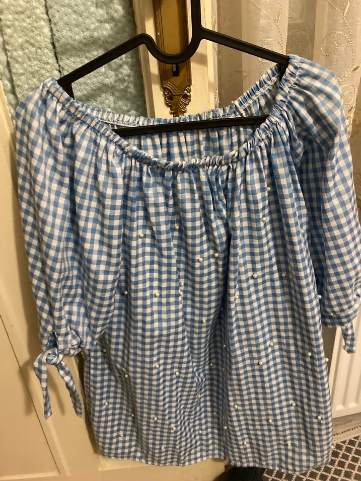 Mavi Bohem Düğmeli Kadın Bluz - Görsel 2