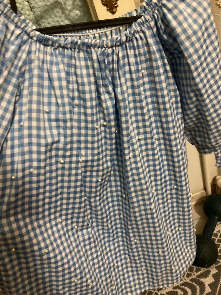 Mavi Bohem Düğmeli Kadın Bluz - Görsel 4