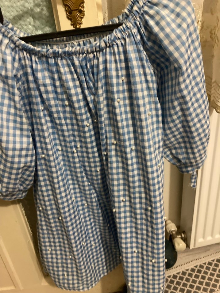 Mavi Bohem Düğmeli Kadın Bluz - Görsel 3