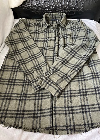 Gri Kareli Uzun Kollu Kadın Gömlek - Görsel 2