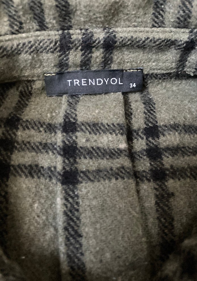 Gri Kareli Uzun Kollu Kadın Gömlek - Görsel 3