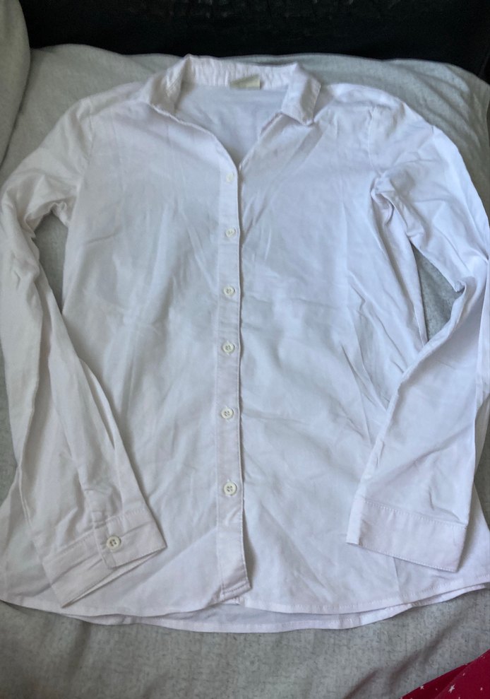 Beyaz Uzun Kollu Keten Gömlek - Görsel 2