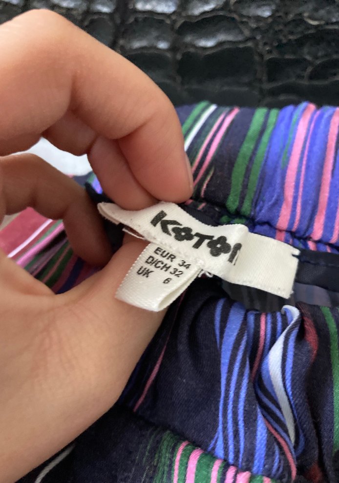 Kadın Çok Renkli Pilili Bohem Pantolon - Görsel 3