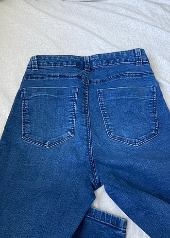 Lacivert Kadın Denim Normal Boy Jean - Görsel 4