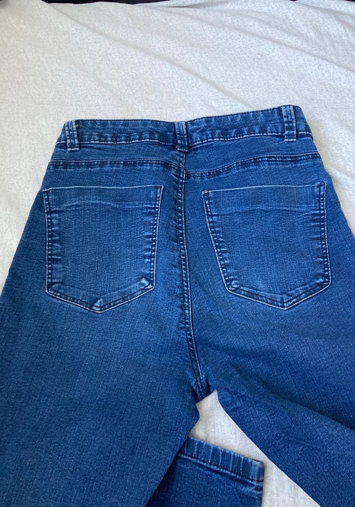 Lacivert Kadın Denim Normal Boy Jean - Görsel 4