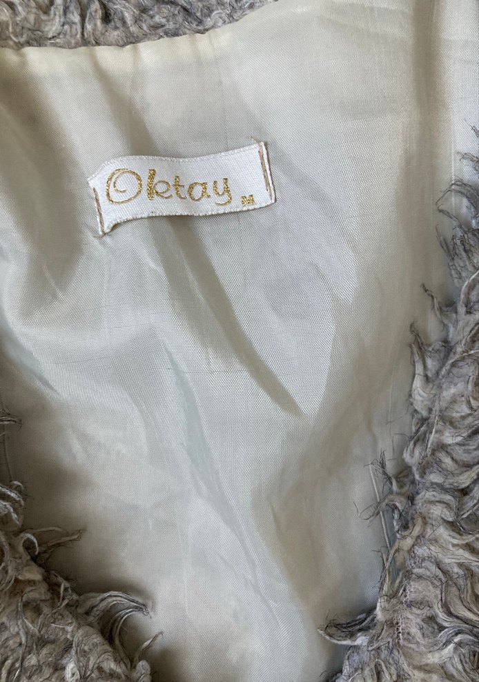 Kadın Gri Kürk Detaylı Bohem Yelek - Görsel 3