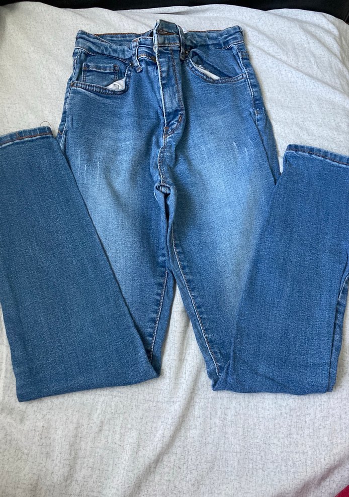 Mavi Kadın Normal Boy Dar Kesim Kot Pantolon - Görsel 2