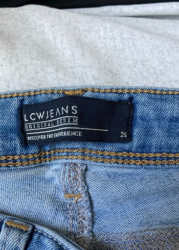 Gri Mavi Bol Kesim Kadın Midi Denim Pantolon - Görsel 4