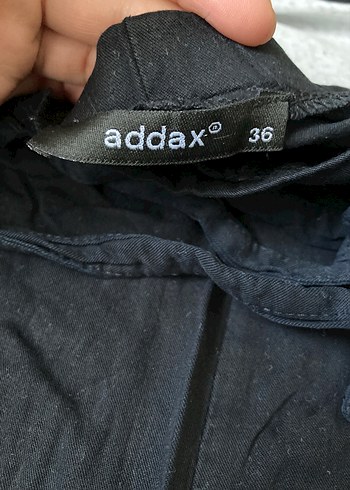 Kadın Siyah Keten Midi Bol Kesim Kemerli Pantolon - Görsel 4